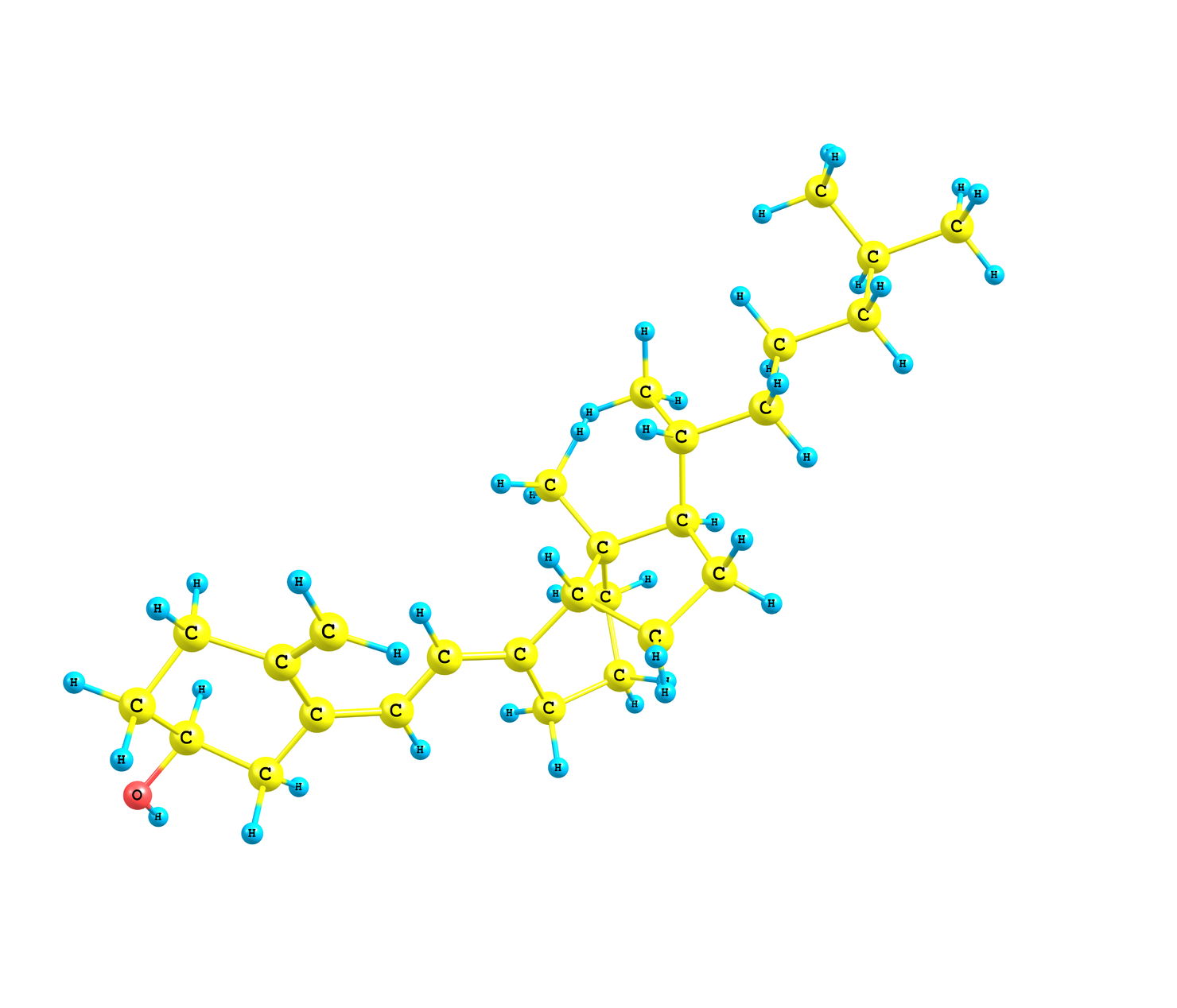 Molekularmodel des hormonell aktiven Vitamin D3